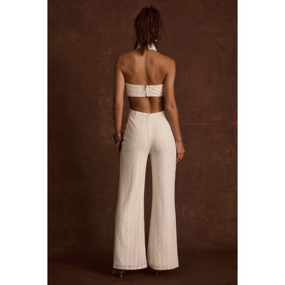 12th Tribe Princesa White Lace Jumpsuit Size MM - Picture 2 of 3